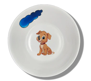 Kinderschüssel - Hund Porzellan